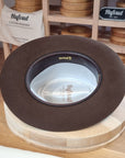 LEIFUR Lucky FEDORA | RABBIT & HARE DELUXE BLEND FELT | SABLE BROWN COLOR | SIZE 56, US 7 - Hufvud
