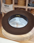 LEIFUR Lucky FEDORA | RABBIT & HARE DELUXE BLEND FELT | SABLE BROWN COLOR | SIZE 57, US 7 1/8 - Hufvud