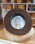 LEIFUR Lucky FEDORA | RABBIT & HARE DELUXE BLEND FELT | SABLE BROWN COLOR | SIZE 58, US 7 1/4 - Hufvud