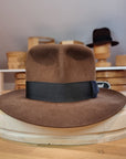 LEIFUR Lucky FEDORA | RABBIT & HARE DELUXE BLEND | SABLE BROWN | SIZE 58, US 7 1/4