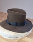 LEIFUR Lucky FEDORA | SABLE BROWN | 100X BEAVER | SIZE 59, US 7 3/8