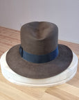 LEIFUR Lucky FEDORA | SABLE BROWN | 100X BEAVER | SIZE 59, US 7 3/8