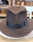 LEIFUR Lucky FEDORA | SABLE BROWN | 30X BEAVER BLEND | SIZE 59, US 7 3/8