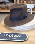 LEIFUR Lucky FEDORA | SABLE BROWN | 30X BEAVER BLEND | SIZE 59, US 7 3/8