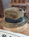 RAGNAR FEDORA | 100% HARE | FAWN COLOR | VELOUR FINISH | SIZE 60, US 7 1/2 - Hufvud