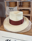 RAGNAR FEDORA | HAND WOVEN ECUADORIAN STRAW | NATURAL COLOR | CUENCA GRADE EIGHT | SIZE 58, US 7 1/4 - Hufvud