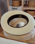 RAGNAR FEDORA | HAND WOVEN ECUADORIAN STRAW | NATURAL COLOR | CUENCA GRADE EIGHT | SIZE 58, US 7 1/4 - Hufvud