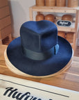 LEIFUR Adventure FEDORA | BEAVER HUNDRED | DARK NAVY BLUE COLOR | WESTERN WEIGHT | SIZE 58, US 7 1/4