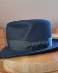 LEIFUR Adventure FEDORA | BEAVER HUNDRED | DARK NAVY BLUE COLOR | WESTERN WEIGHT | SIZE 58, US 7 1/4