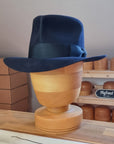 LEIFUR Adventure FEDORA | BEAVER HUNDRED | DARK NAVY BLUE COLOR | WESTERN WEIGHT | SIZE 58, US 7 1/4