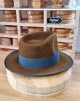WHIPPET FEDORA | 100X NUTRIA | BROWN SUGAR COLOR | SIZE 59, US 7 3/8