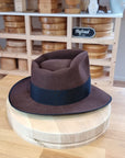 WHIPPET FEDORA | 50X BEAVER | DARK BROWN RUST COLOR | SIZE 58, US 7 1/4