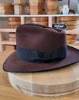 WHIPPET FEDORA | 50X BEAVER | DARK BROWN RUST COLOR | SIZE 58, US 7 1/4