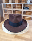 WHIPPET FEDORA | 50X BEAVER | DARK BROWN RUST COLOR | SIZE 58, US 7 1/4