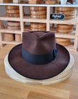 WHIPPET FEDORA | 50X BEAVER | DARK BROWN RUST COLOR | SIZE 58, US 7 1/4