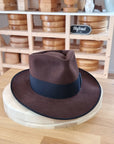 WHIPPET FEDORA | 50X BEAVER | DARK BROWN RUST COLOR | SIZE 58, US 7 1/4