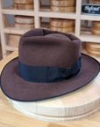 WHIPPET FEDORA | 50X BEAVER | DARK BROWN RUST COLOR | SIZE 58, US 7 1/4