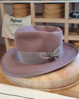WHIPPET FEDORA | BEAVER FIFTY | DUSTY ROSE COLOR | SIZE 59, US 7 3/8 - Hufvud