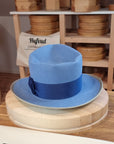 WHIPPET FEDORA | BEAVER FIFTY | MAJESTIC BLUE COLOR | SIZE 58, US 7 1/4 - Hufvud