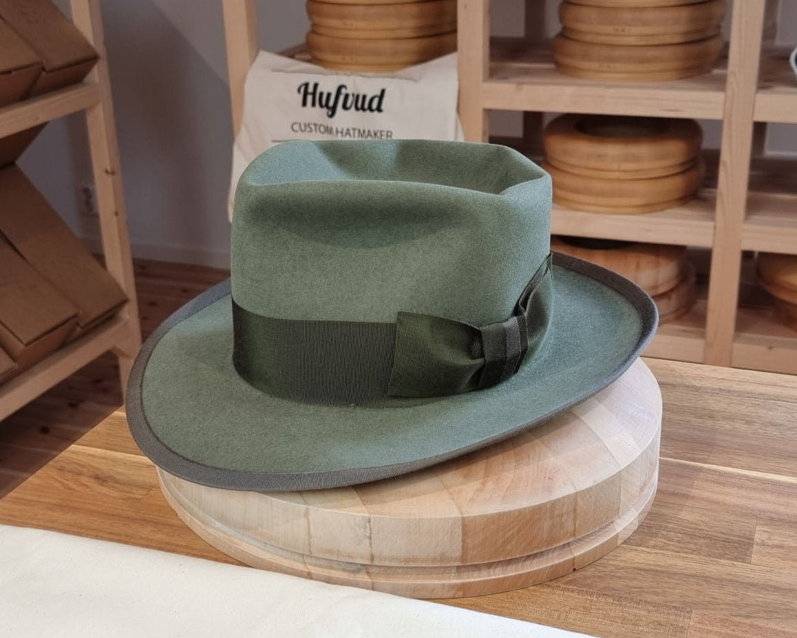 WHIPPET FEDORA | BEAVER FIFTY | SAGE GREEN COLOR | SIZE 60, US 7 1