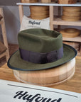 WHIPPET FEDORA | BEAVER HUNDRED | MOSS GREEN | SIZE 58, US 7 1/4 - Hufvud
