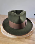 WHIPPET FEDORA | DELUXE RABBIT & HARE BLEND | MOSS GREEN | SIZE 59, US 7 3/8