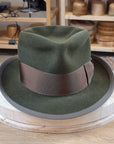 WHIPPET FEDORA | DELUXE RABBIT & HARE BLEND | MOSS GREEN | SIZE 60, US 7 1/2