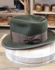 WHIPPET FEDORA | DELUXE RABBIT & HARE BLEND | MOSS GREEN | SIZE 60, US 7 1/2
