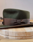 WHIPPET FEDORA | DELUXE RABBIT & HARE BLEND | MOSS GREEN | SIZE 60, US 7 1/2