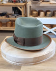 WHIPPET FEDORA | DELUXE RABBIT & HARE BLEND | SAGE GREEN | SIZE 59, US 7 3/8