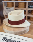 WHIPPET FEDORA | HAND WOVEN ECUADORIAN STRAW | NATURAL COLOR | SIZE 62, US 7 3/4