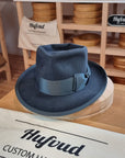 WHIPPET FEDORA | RABBIT & HARE DELUXE BLEND | OCEAN COLOR | SIZE 58, US 7 1/4 - Hufvud