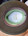 OLAV FEDORA | MOSS GREEN | RABBIT & HARE DELUXE FELT | SIZE 57, US 7 1/8