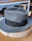 BOGART FEDORA | EMERALD GRAY | 50X BEAVER BLEND | SIZE 62, US 7 3/4