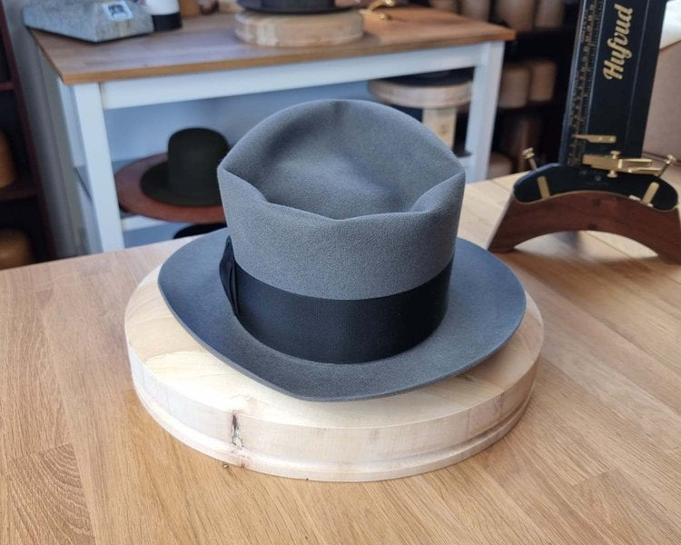 BOGART FEDORA | EMERALD GRAY | 50X BEAVER BLEND | SIZE 62, US 7 3/4