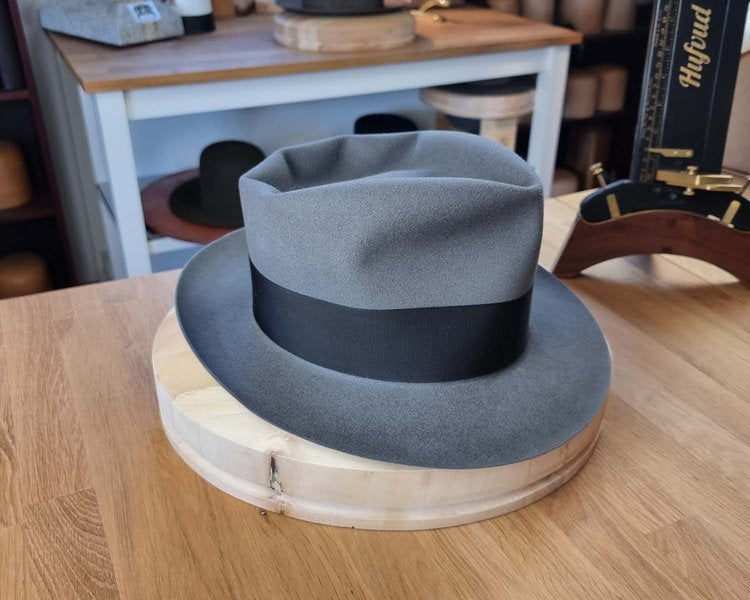 BOGART FEDORA | EMERALD GRAY | 50X BEAVER BLEND | SIZE 62, US 7 3/4