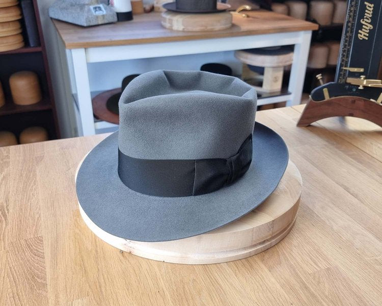 BOGART FEDORA | EMERALD GRAY | 50X BEAVER BLEND | SIZE 61, US 7 5/8