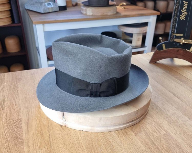 BOGART FEDORA | EMERALD GRAY | 50X BEAVER BLEND | SIZE 61, US 7 5/8