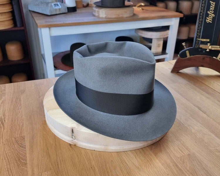 BOGART FEDORA | EMERALD GRAY | 50X BEAVER BLEND | SIZE 61, US 7 5/8