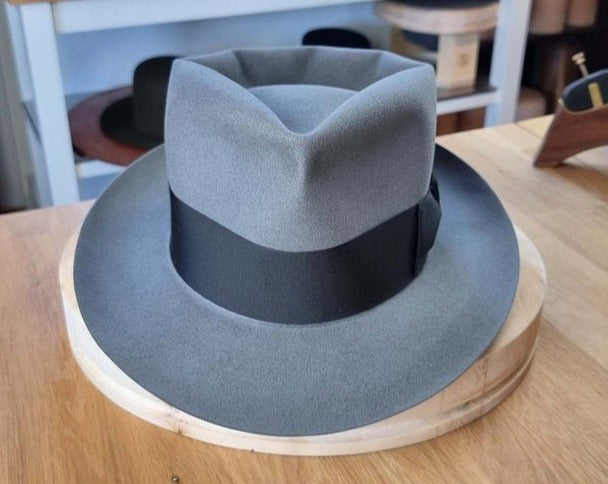 BOGART FEDORA | EMERALD GRAY | 50X BEAVER BLEND | SIZE 63, US 7 7/8