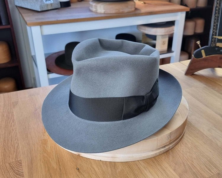 BOGART FEDORA | EMERALD GRAY | 50X BEAVER BLEND | SIZE 63, US 7 7/8