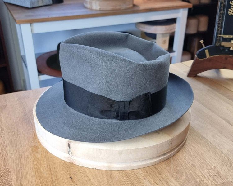 BOGART FEDORA | EMERALD GRAY | 50X BEAVER BLEND | SIZE 63, US 7 7/8