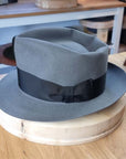 BOGART FEDORA | EMERALD GRAY | 50X BEAVER BLEND | SIZE 63, US 7 7/8