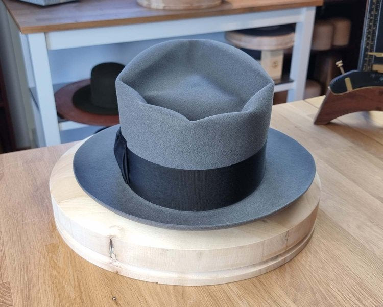 BOGART FEDORA | EMERALD GRAY | 50X BEAVER BLEND | SIZE 63, US 7 7/8
