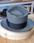 BOGART FEDORA | EMERALD GRAY | 50X BEAVER BLEND | SIZE 63, US 7 7/8