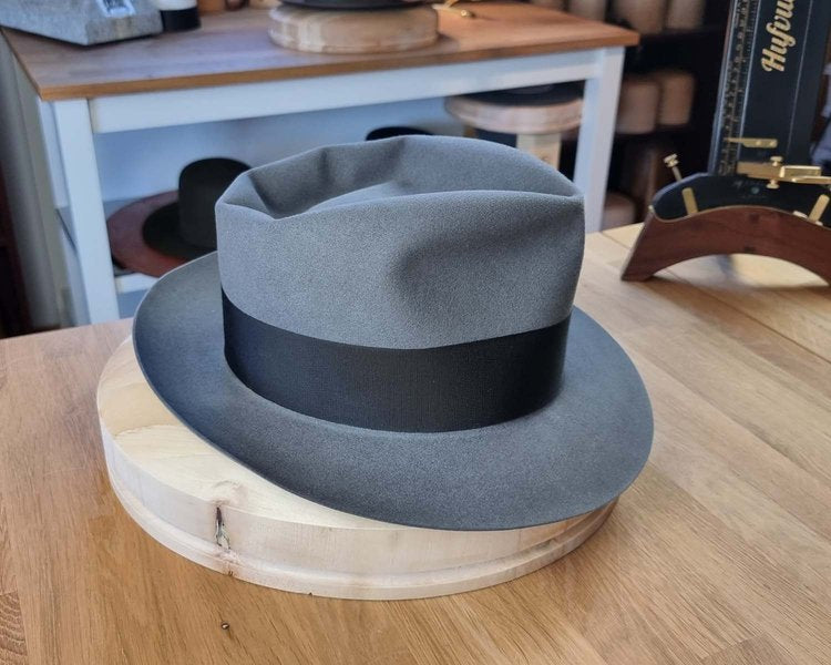 BOGART FEDORA | EMERALD GRAY | 50X BEAVER BLEND | SIZE 63, US 7 7/8