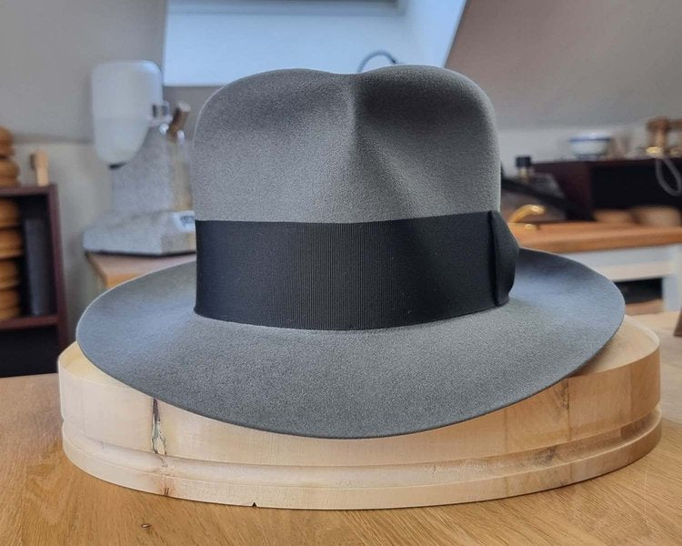 BOGART FEDORA | EMERALD GRAY | 50X BEAVER BLEND | SIZE 63, US 7 7/8