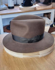 LEIFUR Raven Crown FEDORA | SABLE BROWN | 100X BEAVER | SIZE 62, US 7 3/4