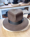 LEIFUR Raven Crown FEDORA | SABLE BROWN | 100X BEAVER | SIZE 62, US 7 3/4