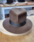 LEIFUR Raven Crown FEDORA | SABLE BROWN | 100X BEAVER | SIZE 59, US 7 3/8